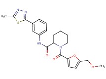 1-[5-(methoxymethyl)-2-furoyl]-N-[3-(5-methyl-1,3,4-thiadiazol-2-yl)phenyl]-2-piperidinecarboxamide