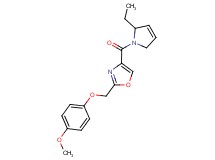 4-[(2-ethyl-2,5-dihydro-1H-pyrrol-1-yl)carbonyl]-2-[(4-methoxyphenoxy)methyl]-1,3-oxazole