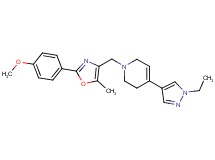 4-(1-ethyl-1H-pyrazol-4-yl)-1-{[2-(4-methoxyphenyl)-5-methyl-1,3-oxazol-4-yl]methyl}-1,2,3,6-tetrahydropyridine