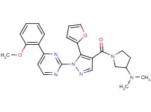 1-({5-(2-furyl)-1-[4-(2-methoxyphenyl)-2-pyrimidinyl]-1H-pyrazol-4-yl}carbonyl)-N,N-dimethyl-3-pyrrolidinamine