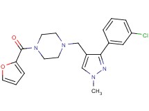 1-{[3-(3-chlorophenyl)-1-methyl-1H-pyrazol-4-yl]methyl}-4-(2-furoyl)piperazine