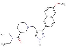 N,N-diethyl-1-{[3-(6-methoxy-2-naphthyl)-1H-pyrazol-4-yl]methyl}-3-piperidinecarboxamide