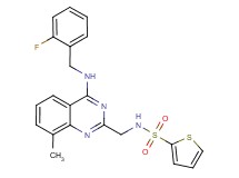 N-({4-[(2-fluorobenzyl)amino]-8-methyl-2-quinazolinyl}methyl)-2-thiophenesulfonamide