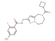 N-{[5-(cyclobutylcarbonyl)-5,6,7,8-tetrahydro-4H-pyrazolo[1,5-a][1,4]diazepin-2-yl]methyl}-2-fluoro-4-methylbenzamide