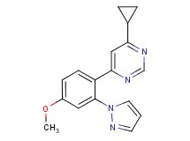 4-cyclopropyl-6-[4-methoxy-2-(1H-pyrazol-1-yl)phenyl]pyrimidine