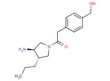 (4-{2-[(3R*,4S*)-3-amino-4-propylpyrrolidin-1-yl]-2-oxoethyl}phenyl)methanol
