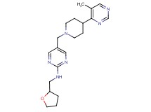 5-{[4-(5-methylpyrimidin-4-yl)piperidin-1-yl]methyl}-N-(tetrahydrofuran-2-ylmethyl)pyrimidin-2-amine