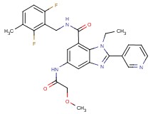 N-(2,6-difluoro-3-methylbenzyl)-1-ethyl-5-[(methoxyacetyl)amino]-2-(3-pyridinyl)-1H-benzimidazole-7-carboxamide