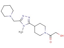 2-{4-[4-methyl-5-(piperidin-1-ylmethyl)-4H-1,2,4-triazol-3-yl]piperidin-1-yl}-2-oxoethanol