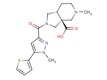 (3aS*,7aR*)-5-methyl-2-{[1-methyl-5-(2-thienyl)-1H-pyrazol-3-yl]carbonyl}octahydro-3aH-pyrrolo[3,4-c]pyridine-3a-carboxylic acid