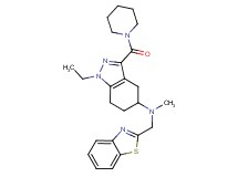 N-(1,3-benzothiazol-2-ylmethyl)-1-ethyl-N-methyl-3-(1-piperidinylcarbonyl)-4,5,6,7-tetrahydro-1H-indazol-5-amine