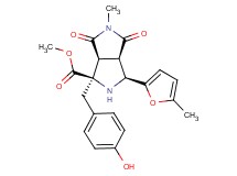 methyl (1R*,3S*,3aR*,6aS*)-1-(4-hydroxybenzyl)-5-methyl-3-(5-methyl-2-furyl)-4,6-dioxooctahydropyrrolo[3,4-c]pyrrole-1-carboxylate