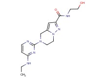 5-[4-(ethylamino)pyrimidin-2-yl]-N-(2-hydroxyethyl)-4,5,6,7-tetrahydropyrazolo[1,5-a]pyrazine-2-carboxamide