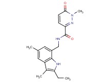 N-[(2-ethyl-3,5-dimethyl-1H-indol-7-yl)methyl]-1-methyl-6-oxo-1,6-dihydropyridazine-3-carboxamide