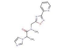 2-(1H-imidazol-1-yl)-N-methyl-N-{[3-(2-pyridinyl)-1,2,4-oxadiazol-5-yl]methyl}propanamide
