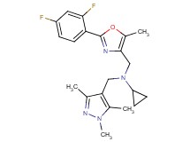 N-{[2-(2,4-difluorophenyl)-5-methyl-1,3-oxazol-4-yl]methyl}-N-[(1,3,5-trimethyl-1H-pyrazol-4-yl)methyl]cyclopropanamine
