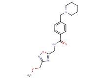 N-{[3-(methoxymethyl)-1,2,4-oxadiazol-5-yl]methyl}-4-(1-piperidinylmethyl)benzamide
