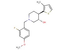 (3S*,4R*)-1-(2-fluoro-4-methoxybenzyl)-4-(3-methyl-2-thienyl)piperidin-3-ol