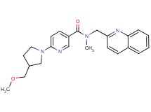 6-[3-(methoxymethyl)-1-pyrrolidinyl]-N-methyl-N-(2-quinolinylmethyl)nicotinamide