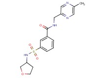 N-[(5-methylpyrazin-2-yl)methyl]-3-[(tetrahydrofuran-3-ylamino)sulfonyl]benzamide
