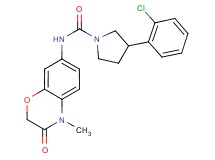 3-(2-chlorophenyl)-N-(4-methyl-3-oxo-3,4-dihydro-2H-1,4-benzoxazin-7-yl)pyrrolidine-1-carboxamide