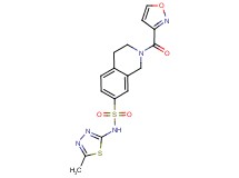 2-(isoxazol-3-ylcarbonyl)-N-(5-methyl-1,3,4-thiadiazol-2-yl)-1,2,3,4-tetrahydroisoquinoline-7-sulfonamide