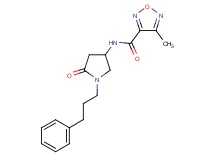 4-methyl-N-[5-oxo-1-(3-phenylpropyl)-3-pyrrolidinyl]-1,2,5-oxadiazole-3-carboxamide