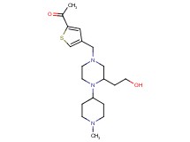 1-(4-{[3-(2-hydroxyethyl)-4-(1-methyl-4-piperidinyl)-1-piperazinyl]methyl}-2-thienyl)ethanone