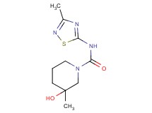 3-hydroxy-3-methyl-N-(3-methyl-1,2,4-thiadiazol-5-yl)piperidine-1-carboxamide