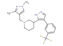 1-[(1,3-dimethyl-1H-pyrazol-4-yl)methyl]-3-{4-[3-(trifluoromethyl)phenyl]-1H-pyrazol-5-yl}piperidine