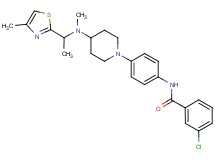 3-chloro-N-[4-(4-{methyl[1-(4-methyl-1,3-thiazol-2-yl)ethyl]amino}-1-piperidinyl)phenyl]benzamide