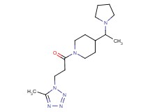 1-[3-(5-methyl-1H-tetrazol-1-yl)propanoyl]-4-[1-(1-pyrrolidinyl)ethyl]piperidine