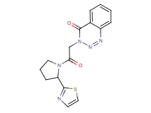 3-{2-oxo-2-[2-(1,3-thiazol-2-yl)-1-pyrrolidinyl]ethyl}-1,2,3-benzotriazin-4(3H)-one