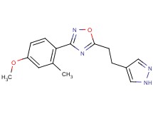 3-(4-methoxy-2-methylphenyl)-5-[2-(1H-pyrazol-4-yl)ethyl]-1,2,4-oxadiazole