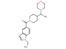 1-ethyl-5-({4-[1-(4-morpholinyl)ethyl]-1-piperidinyl}carbonyl)-1H-indole