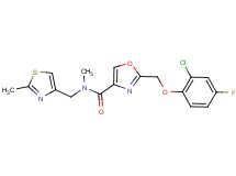 2-[(2-chloro-4-fluorophenoxy)methyl]-N-methyl-N-[(2-methyl-1,3-thiazol-4-yl)methyl]-1,3-oxazole-4-carboxamide
