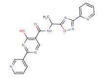 4-hydroxy-2-pyridin-3-yl-N-[1-(3-pyridin-2-yl-1,2,4-oxadiazol-5-yl)ethyl]pyrimidine-5-carboxamide