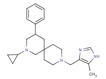 2-cyclopropyl-9-[(5-methyl-1H-imidazol-4-yl)methyl]-4-phenyl-2,9-diazaspiro[5.5]undecane
