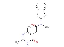 N-(2,3-dihydro-1H-inden-2-yl)-2-(2,4-dimethyl-6-oxo-1,6-dihydropyrimidin-5-yl)-N-methylacetamide