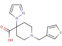 4-(1H-pyrazol-1-yl)-1-(3-thienylmethyl)piperidine-4-carboxylic acid