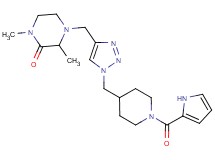1,3-dimethyl-4-[(1-{[1-(1H-pyrrol-2-ylcarbonyl)-4-piperidinyl]methyl}-1H-1,2,3-triazol-4-yl)methyl]-2-piperazinone trifluoroacetate