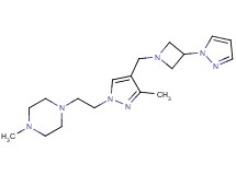 1-methyl-4-[2-(3-methyl-4-{[3-(1H-pyrazol-1-yl)azetidin-1-yl]methyl}-1H-pyrazol-1-yl)ethyl]piperazine