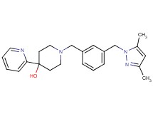1-{3-[(3,5-dimethyl-1H-pyrazol-1-yl)methyl]benzyl}-4-(2-pyridinyl)-4-piperidinol bis(trifluoroacetate) (salt)