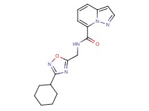 N-[(3-cyclohexyl-1,2,4-oxadiazol-5-yl)methyl]pyrazolo[1,5-a]pyridine-7-carboxamide