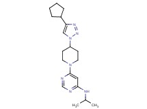 6-[4-(4-cyclopentyl-1H-1,2,3-triazol-1-yl)piperidin-1-yl]-N-isopropylpyrimidin-4-amine