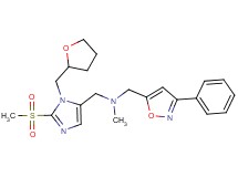 N-methyl-1-[2-(methylsulfonyl)-1-(tetrahydro-2-furanylmethyl)-1H-imidazol-5-yl]-N-[(3-phenyl-5-isoxazolyl)methyl]methanamine