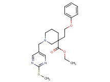 ethyl 1-{[2-(methylthio)-5-pyrimidinyl]methyl}-3-(2-phenoxyethyl)-3-piperidinecarboxylate