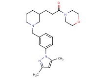 4-(3-{1-[3-(3,5-dimethyl-1H-pyrazol-1-yl)benzyl]-3-piperidinyl}propanoyl)morpholine