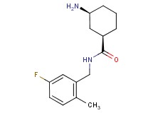(1R*,3S*)-3-amino-N-(5-fluoro-2-methylbenzyl)cyclohexanecarboxamide