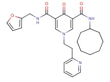 N-cyclooctyl-N'-(2-furylmethyl)-4-oxo-1-[2-(2-pyridinyl)ethyl]-1,4-dihydro-3,5-pyridinedicarboxamide